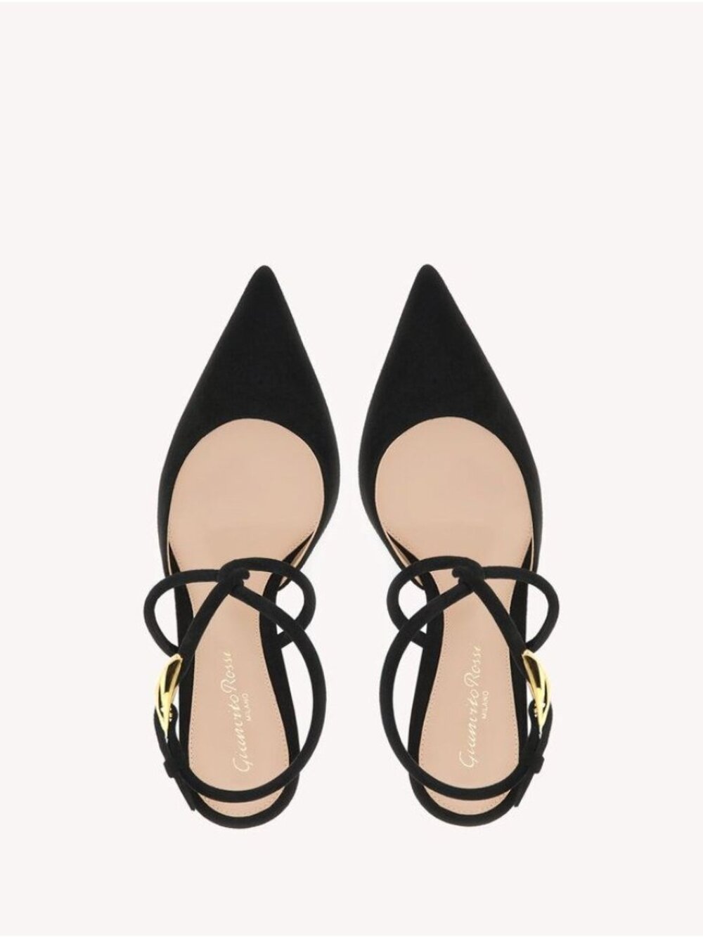 NWB Gianvito Rossi Jungle Mamba Sling Pumps Black Suede Size 36.5 /US 6.5